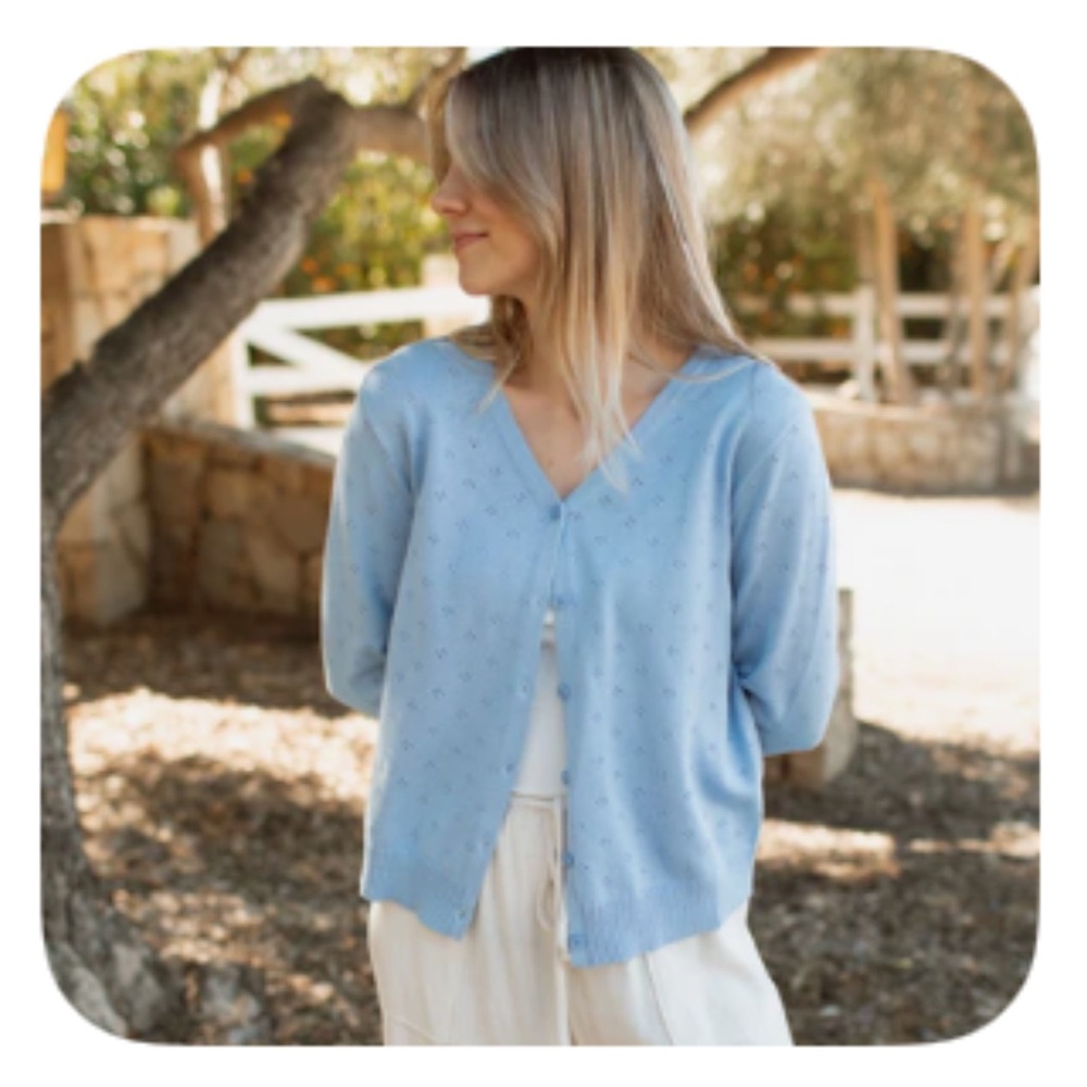 Lizzie pointelle cardigan